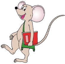Our mascot, a happy mouse